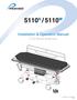 5110 N / 5110 W. Installation & Operation Manual Series Stretchers. Part Number: /13