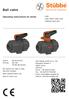 Ball valve. Operating instructions for series. Version BA Print-No TR MA DE Rev001