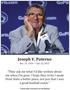 Joseph V. Paterno A special edition of the Nittany Lion Club Newsletter