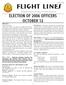 FLIGHT LINES ELECTION OF 2006 OFFICERS OCTOBER 12
