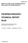 FISHERIES RESEARCH TECHNICAL REPORT