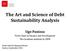 The Art and Science of Debt Sustainability Analysis Ugo Panizza