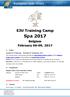 EJU Training Camp. Spa Belgium February 06-09, 2017