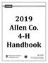 2019 Allen Co. 4-H Handbook