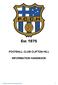 FOOTBALL CLUB CLIFTON HILL INFORMATION HANDBOOK. FC Clifton Hill Junior Handbook