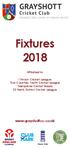 Fixtures Affiliated to: l Anson Cricket League Two Counties Youth Cricket League Hampshire Cricket Board SE Hants District Cricket League