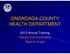 ONONDAGA COUNTY HEALTH DEPARTMENT Annual Training Hazard Communication Right to Know