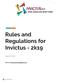 Rules and Regulations for Invictus - 2k19
