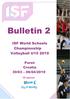 Bulletin 2. ISF World Schools Championship Volleyball U Poreč Croatia 30/03 06/04/2019. ISF sponsor