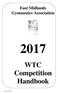 East Midlands Gymnastics Association. WTC Competition Handbook. January 2017(1)