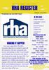 RHA REGISTER MAKING IT HAPPEN IN THIS ISSUE: