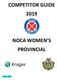 COMPETITOR GUIDE 2019 NOCA WOMEN S PROVINCIAL