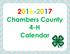 Chambers County 4-H Calendar
