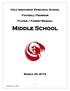 Holy Innocents Episcopal School Football Program Player / Parent Manual Middle School March 30, 2018