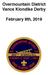 Overmountain District Vance Klondike Derby. February 9th, 2019