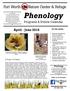 Phenology. April - June Programs & Events Calendar. On the Inside... A Feast of Flowers. Phenology.