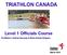 TRIATHLON CANADA. Level 1 Officials Course. Facilitators: Andrew Dacanay & Marie-Claude Grégoire