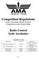 Competition Regulations Rules Governing Model Aviation Competition in the United States
