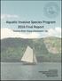 Aquatic Invasive Species Program 2016 Final Report