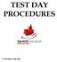 TEST DAY PROCEDURES Vs December 15th 2016