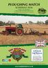 PLOUGHING MATCH SCHEDULE 2016 Sunday 25th September