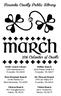 MARCH. Roanoke County Public Library Calendar of Events. South County Library 6303 Merriman Rd. Roanoke, VA 24018