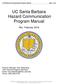 UC Santa Barbara Hazard Communication Program Manual