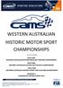 WESTERN AUSTRALIAN HISTORIC MOTOR SPORT CHAMPIONSHIPS