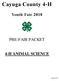 Cayuga County 4-H. Youth Fair 2018 PRE-FAIR PACKET 4-H ANIMAL SCIENCE