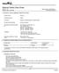 Material Safety Data Sheet Version 1.8 MSDS Number Revision Date 11/04/2009 Print Date 02/18/2012