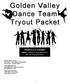 Golden Valley Dance Team Tryout Packet