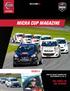 MICRA CUP MAGAZINE ROUND 6 THE FINALE OF THE SEASON! CIRCUIT MONT-TREMBLANT SEPTEMBER 25, 26, 27