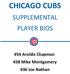 CHICAGO CUBS SUPPLEMENTAL PLAYER BIOS. #54 Aroldis Chapman #38 Mike Montgomery #36 Joe Nathan