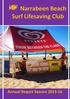 Narrabeen Beach Surf Lifesaving Club. Annual Report Page Page Annual Report Page