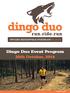 Dingo Duo Event Program. 25th October, 2014