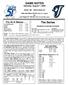 GAME NOTES Saturday, August 1, 2009