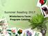 Summer Reading Winterberry Farm Program Catalog