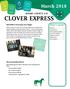 CLOVER EXPRESS. March 2018 BOONE COUNTY 4-H. What s Inside? BOCOMO 4-H Family Fun Night. Horsemanship Dates