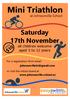 Mini Triathlon. Saturday 17th November $10. all children welcome aged 5 to 12 years. For a registration form