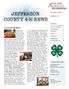 JEFFERSON COUNTY 4-H NEWS. County Food Show