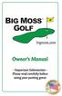 Owner s Manual - Important Information - Please read carefully before using your putting green