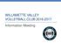 WILLAMETTE VALLEY VOLLEYBALL CLUB Information Meeting