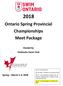 Ontario Spring Provincial Championships Meet Package