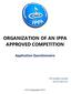 ORGANIZATION OF AN IPPA APPROVED COMPETITION