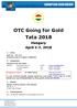 OTC Going for Gold Tata 2018