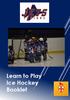 Learn to Play Ice Hockey Booklet