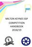 MILTON KEYNES SSP COMPETITION HANDBOOK 2018/19