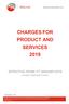 CHARGES FOR PRODUCT AND SERVICES 2019