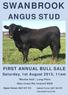 SWANBROOK ANGUS STUD FIRST ANNUAL BULL SALE. Saturday, 1st August 2015, 11am. Marble Hall, Long Plain Glen Innes Rd, Inverell NSW