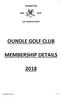 OUNDLE GOLF CLUB MEMBERSHIP DETAILS